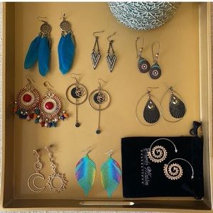 9 Pairs of Boho Earrings